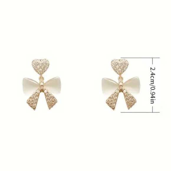 Ribbon Bow Earrings - Picture 4 of 5